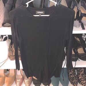 Express black long sleeve top size XS